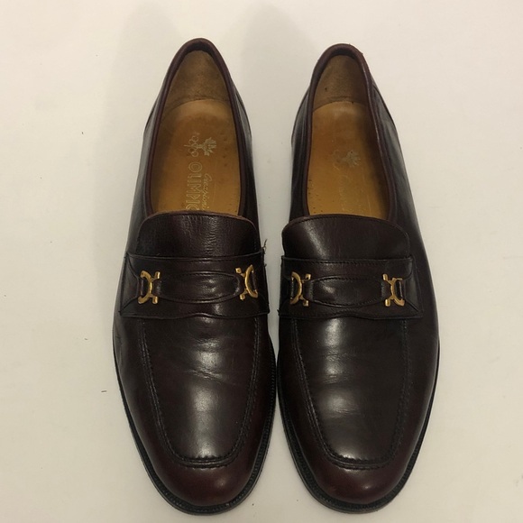 Vero Cuoio Other - Creazioni Olimpica 43 Loafer Shoe Burgundy Leather Vero Cuoio Gold bits Vintage
